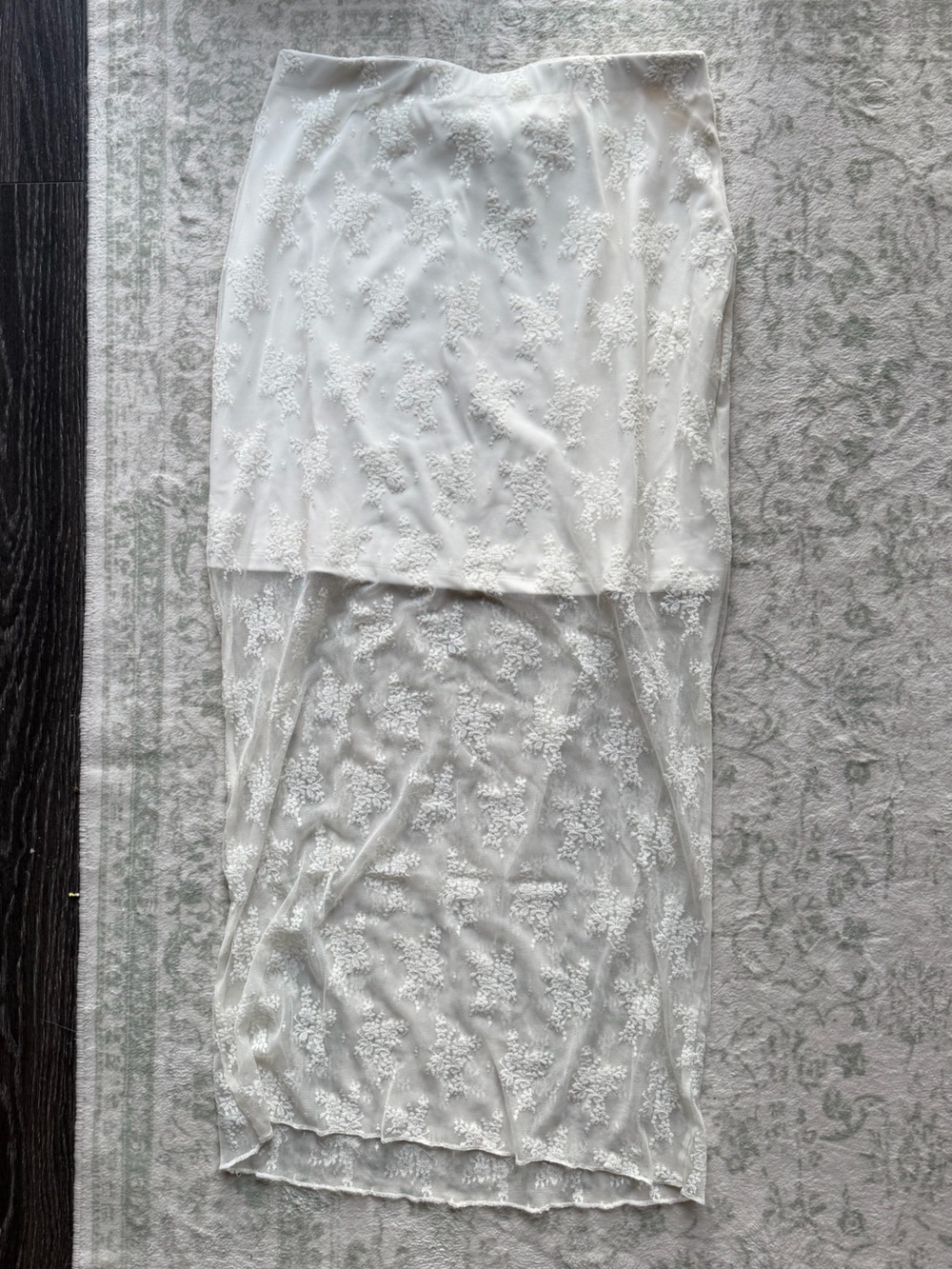 Abercrombie & Fitch White Lace Midi Skirt